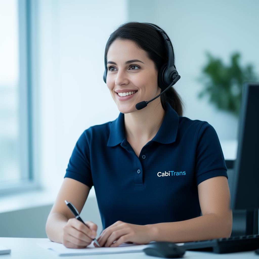 Operadora de atención al cliente CabiTrans — paquetería internacional